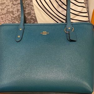 Coach Mini City Zip Tote - dark teal
